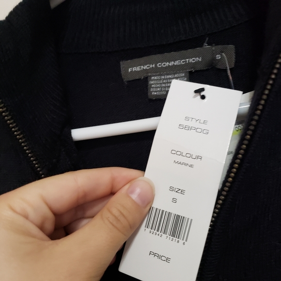 French Connection knit 1/4 quarter zip sweater - Picture 2 of 4